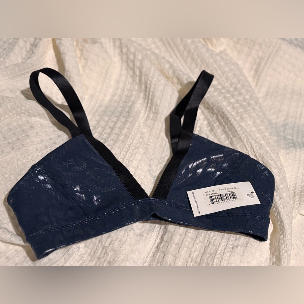 Navy Blue Bralette Heroine Sports Size S BNWT